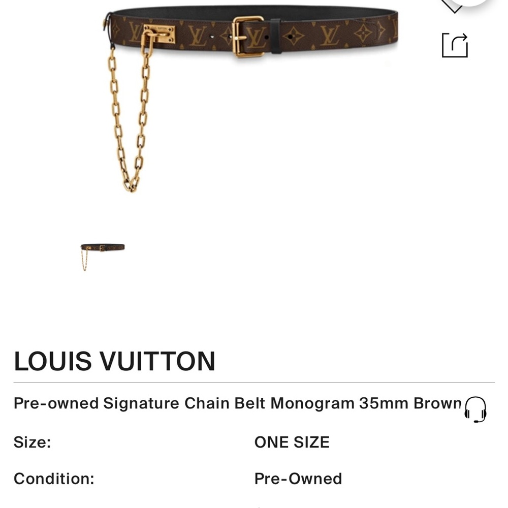 Louis Vuitton signature chain belt